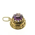 Image 5 of Victorian gold pendant with amethyst and pearl | Antique