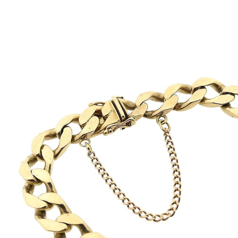 Image 3 of Solid Gold Gourmet Link Bracelet