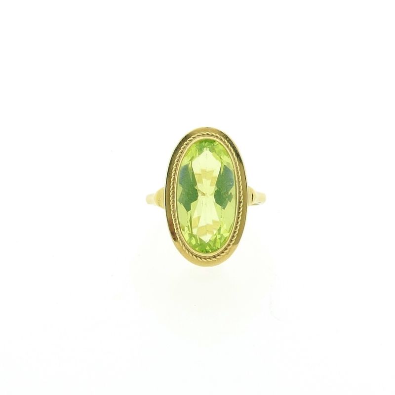 Image 3 of Gold ring with synthetic gemstone from the 60s | Vintage