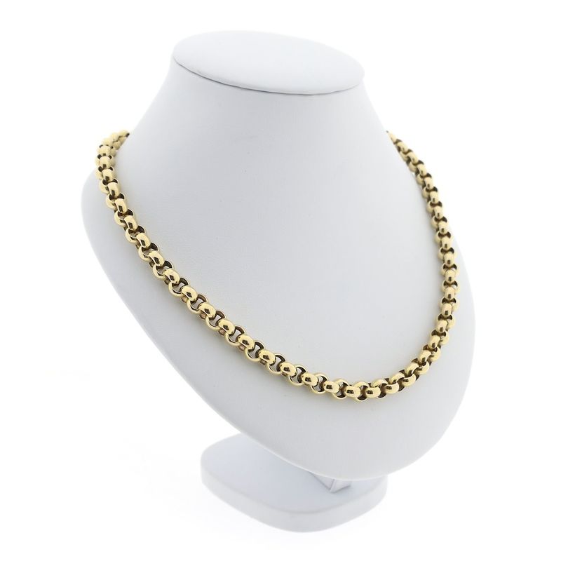 Image 3 of Golden jasseron link necklace.