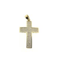 Gold cross with zirconia