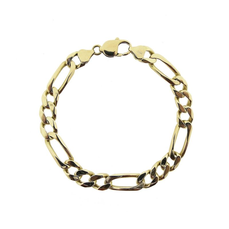 Image 1 of Gold Figaro link bracelet