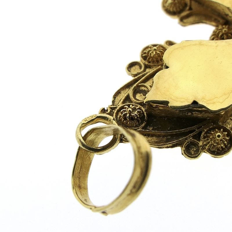 Image 6 of Antique gold pendant of a cross with corpus | 19th century