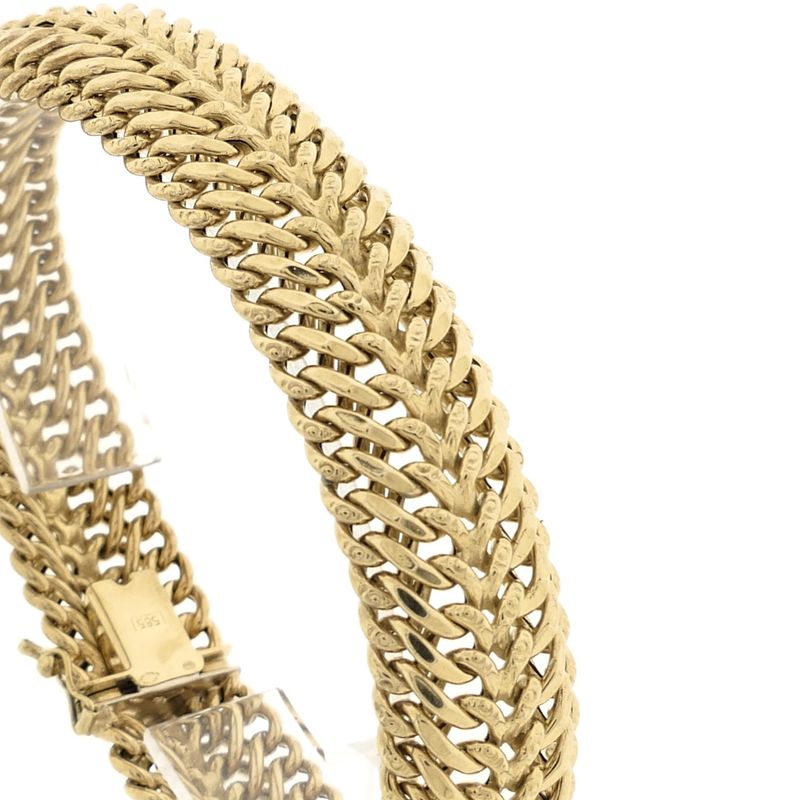 Image 3 of Gold French Gourmet Link Bracelet