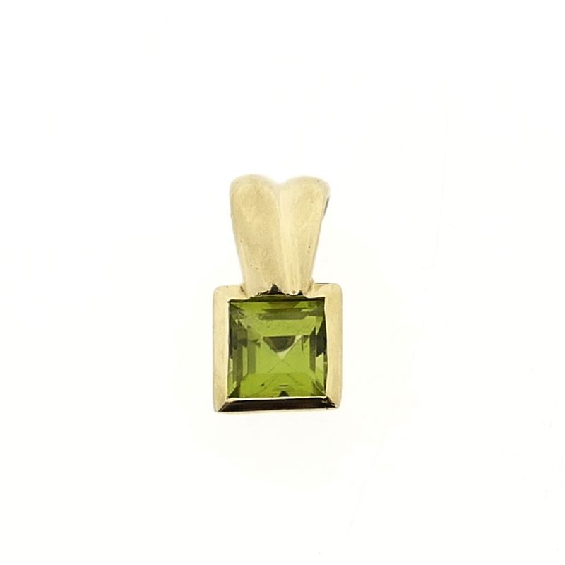 Image 1 of Gouden hanger met peridoot