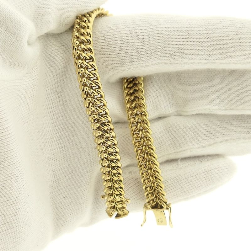 Image 9 of Gold French gourmet link bracelet