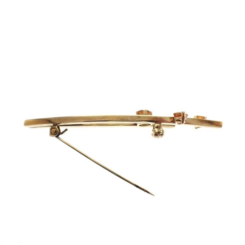 Image 4 of Golden fantasy brooch with citrine