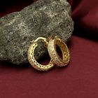 Image 2 of Gold earrings with zirconia | Ø 23.5 mm