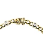 Image 5 of Two-tone gold flat gourmet link bracelet with diamonds; 0.42 ct.