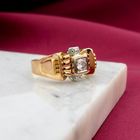 Image 2 of Vintage rose gold ring with diamond; 0.35 ct.