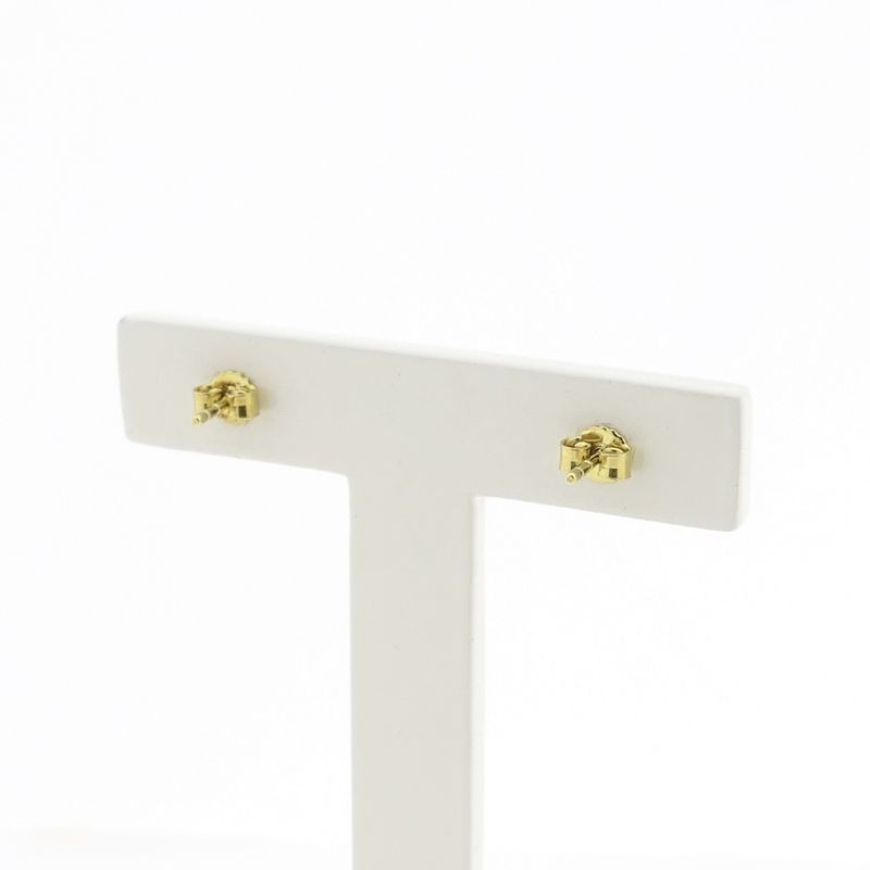 Image 4 of Gold stud earrings with zirconia