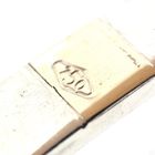 Image 3 of Silver gourmet link bracelet with two-tone plate | 21 cm