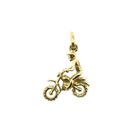 Afbeelding 3 van Gouden hanger van een motorcrosser