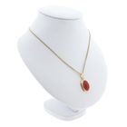 Image 9 of Antique gold pendant with blood coral.