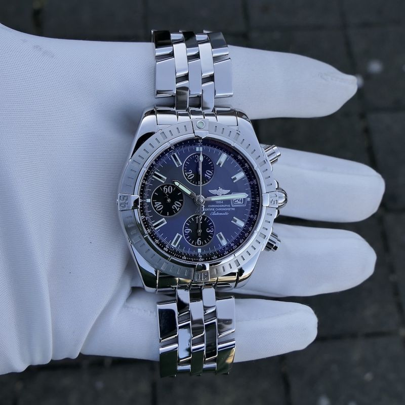 Image 18 of Breitling Chronomat Evolution 'Grey' A13356 / A156F17PA; Chronograph men's watch in full set