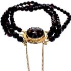 Image 2 of Antique glass bead bracelet with gold clasp