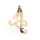 Image 7 of Gold letter brooch; letter A