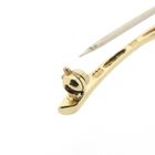 Image 6 of Gold brooch with diamonds; 0.08 ct.