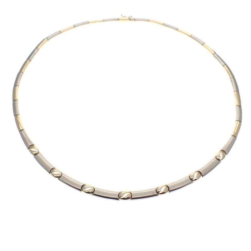 Image 1 of Two-tone gold fantasy necklace with coffee bean