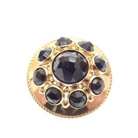 Antique gold brooch with garnet