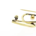Image 2 of Vintage gold brooch with pearl