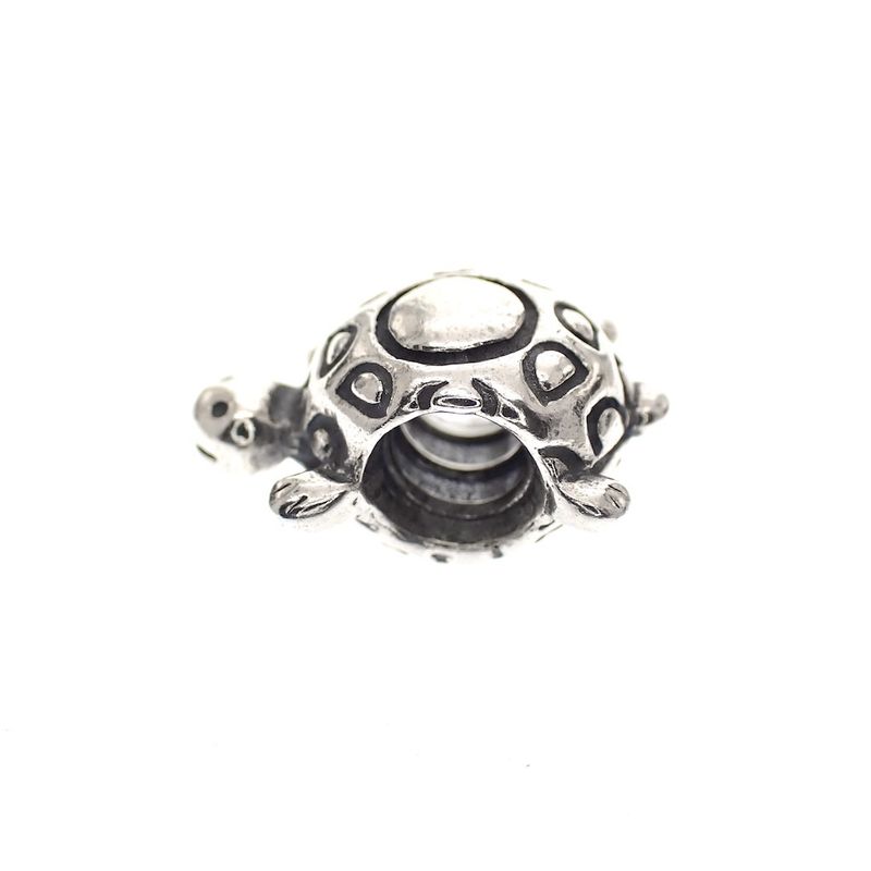 Image 4 of Pandora charm; Silver; Turtle