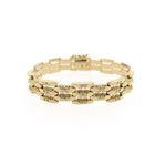 Image 4 of Vintage gold link bracelet; Flowers | 18 cm