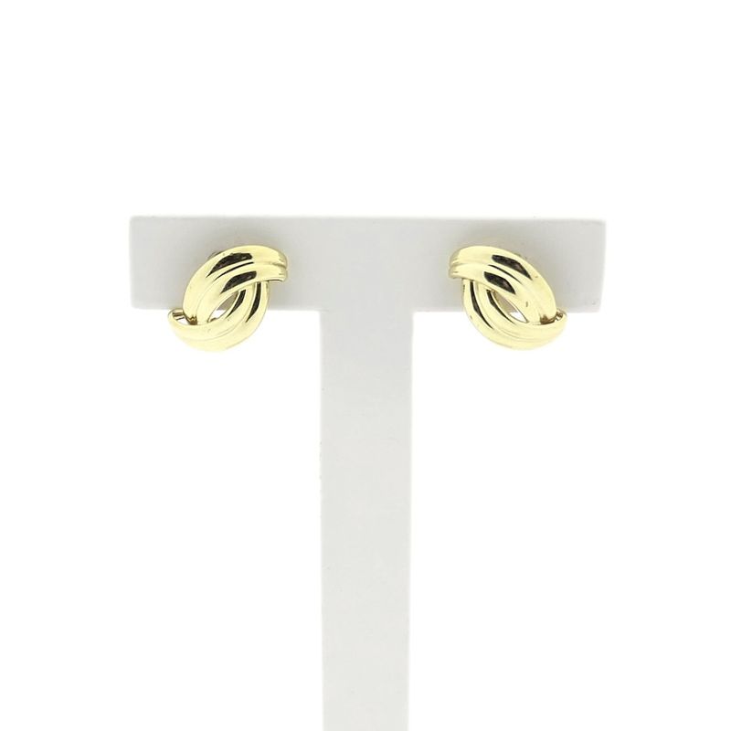 Image 1 of Gold interwoven stud earrings
