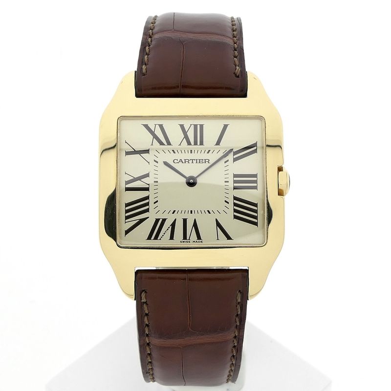 Image 1 of Cartier Santos Dumont; 18k gold watch