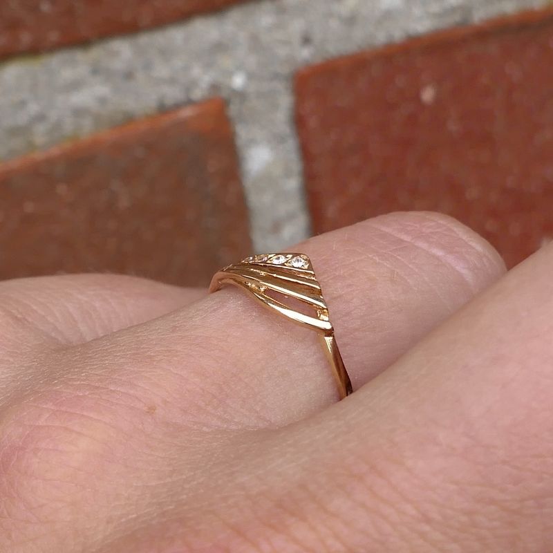 Image 7 of Rose gold ring with zirconia