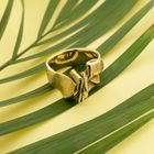 Image 2 of Gold ring with organic design