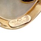 Image 8 of Talento two-tone gold earrings with mother-of-pearl and diamond; 0.04 ct.