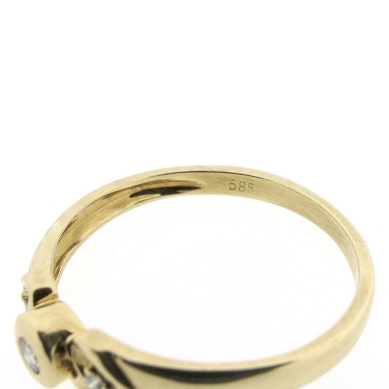 Image 7 of Golden fantasy ring set with diamond | 0.04 ct.