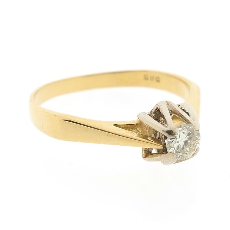 Image 7 of Gold solitaire ring with diamond | 0.20 ct.