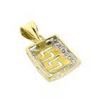 Image 4 of Gold pendant with meander pattern and zirconia