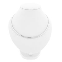 White gold Omega link necklace