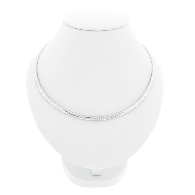 Image 1 of White gold Omega link necklace