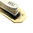 Image 3 of Gold tie slide with chain and onyx