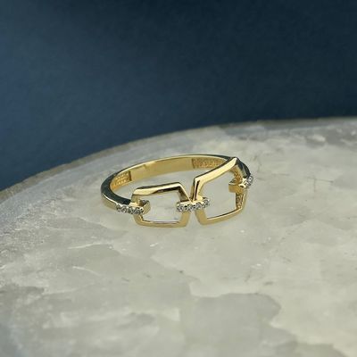 Image 2 of Gold fantasy ring with zirconia