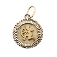 Bicolor pendant of the zodiac sign Sagittarius
