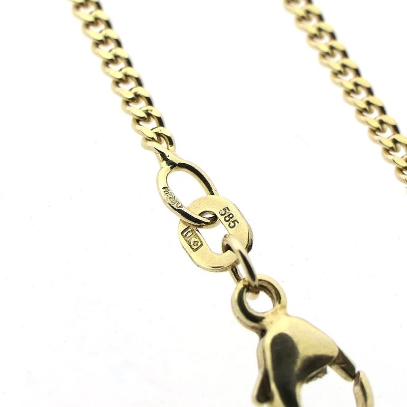 Image 3 of Long gold gourmet link necklace | 61 cm