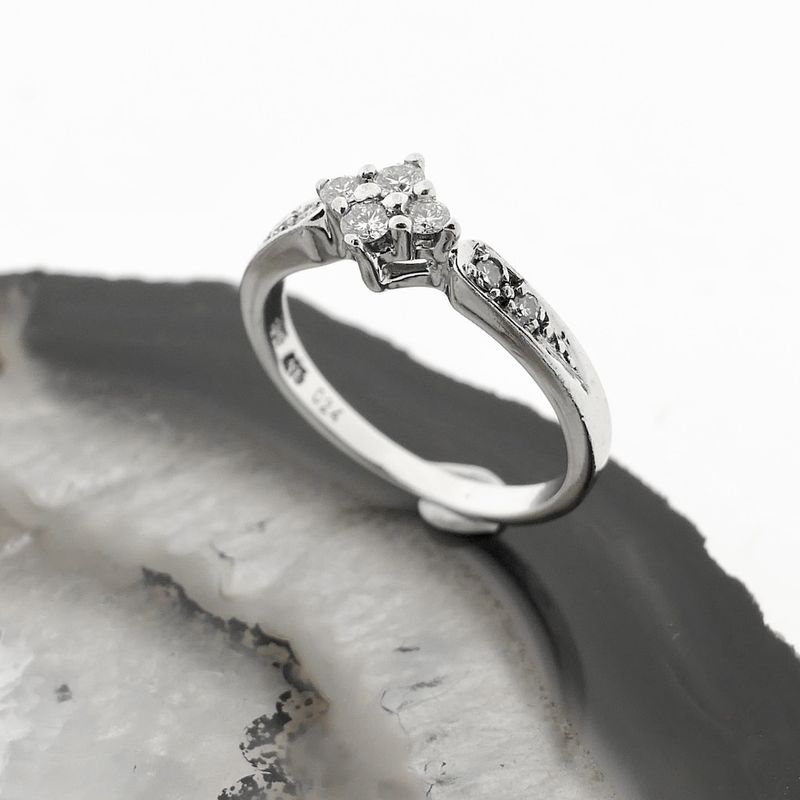Image 9 of White gold ring with diamonds | 0.24 ct.