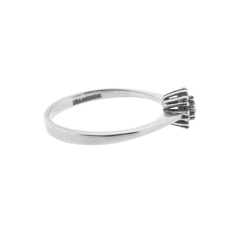 Image 8 of White gold entourage ring with 0.25 ct. diamond | Diamonde