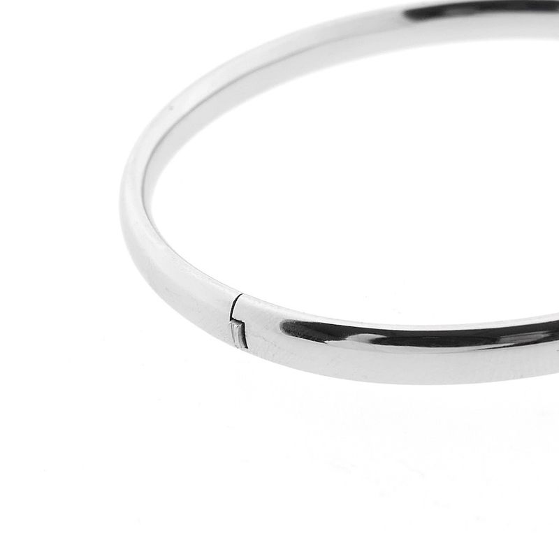 Image 4 of White gold twisted bangle | Ø 60 mm