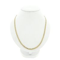 Gold navy link necklace