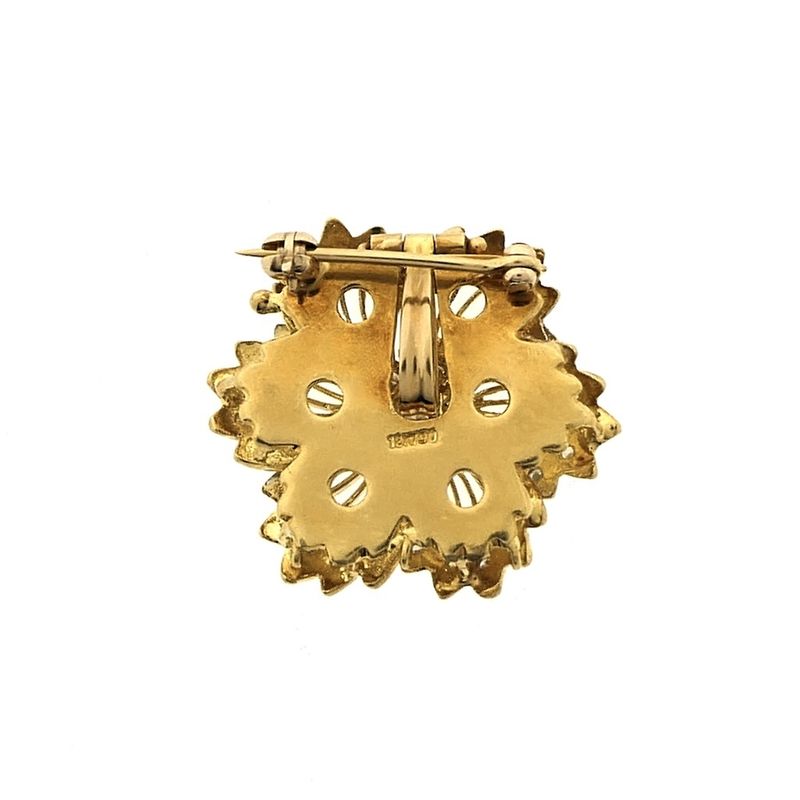 Image 6 of Gold brooch/pendant with diamond; 0.715 ct.