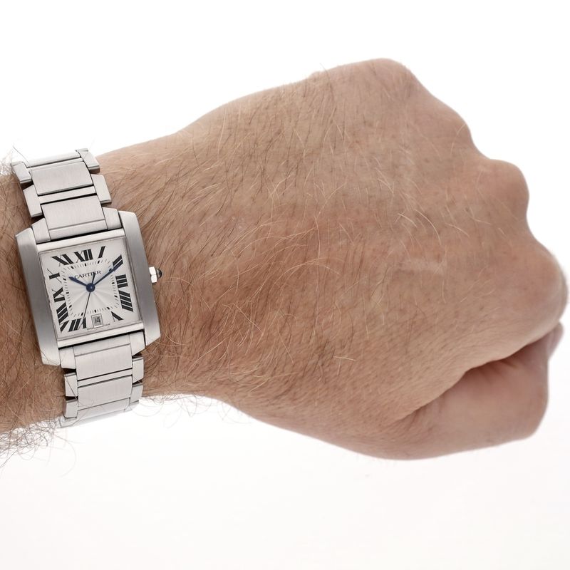 Image 12 of Cartier Tank Française 2302; Automatic unisex watch