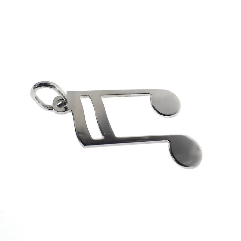 Image 3 of Silver pendant; Musical note