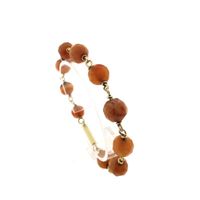 Gold bracelet with carnelian