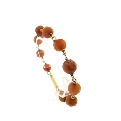 Image 1 of Gold bracelet with carnelian